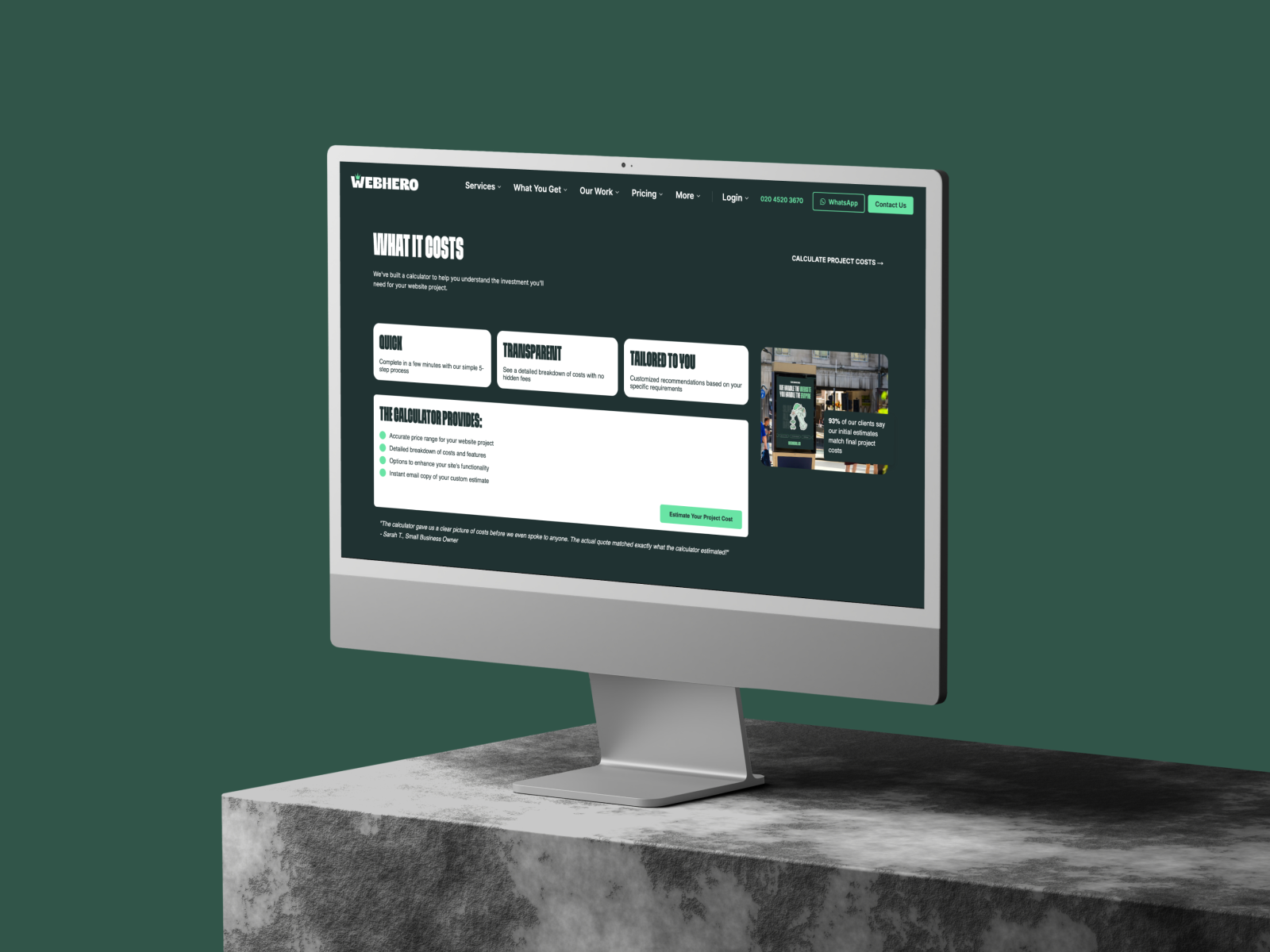 Content that communicates who we are, what we do, who we're for and answers questions businesses actually ask... and not been afraid to answer them.