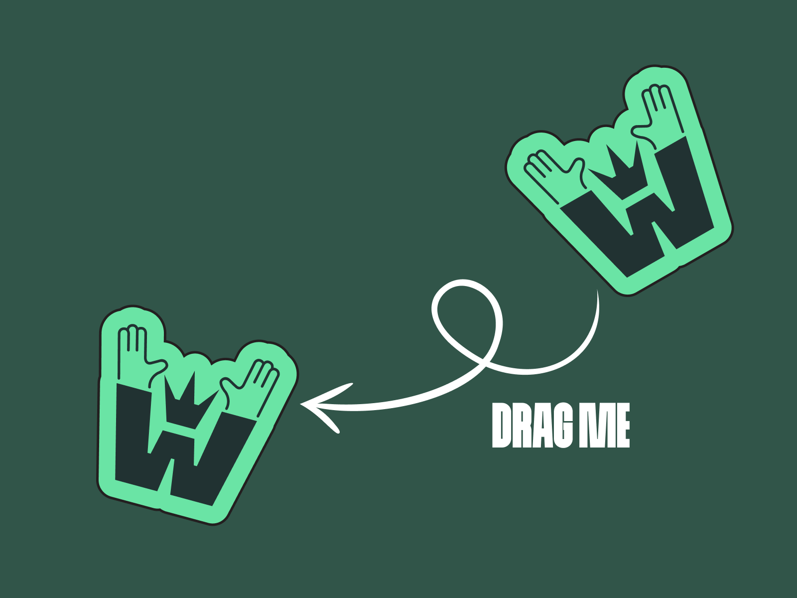Pick up and drag branded icons... because...