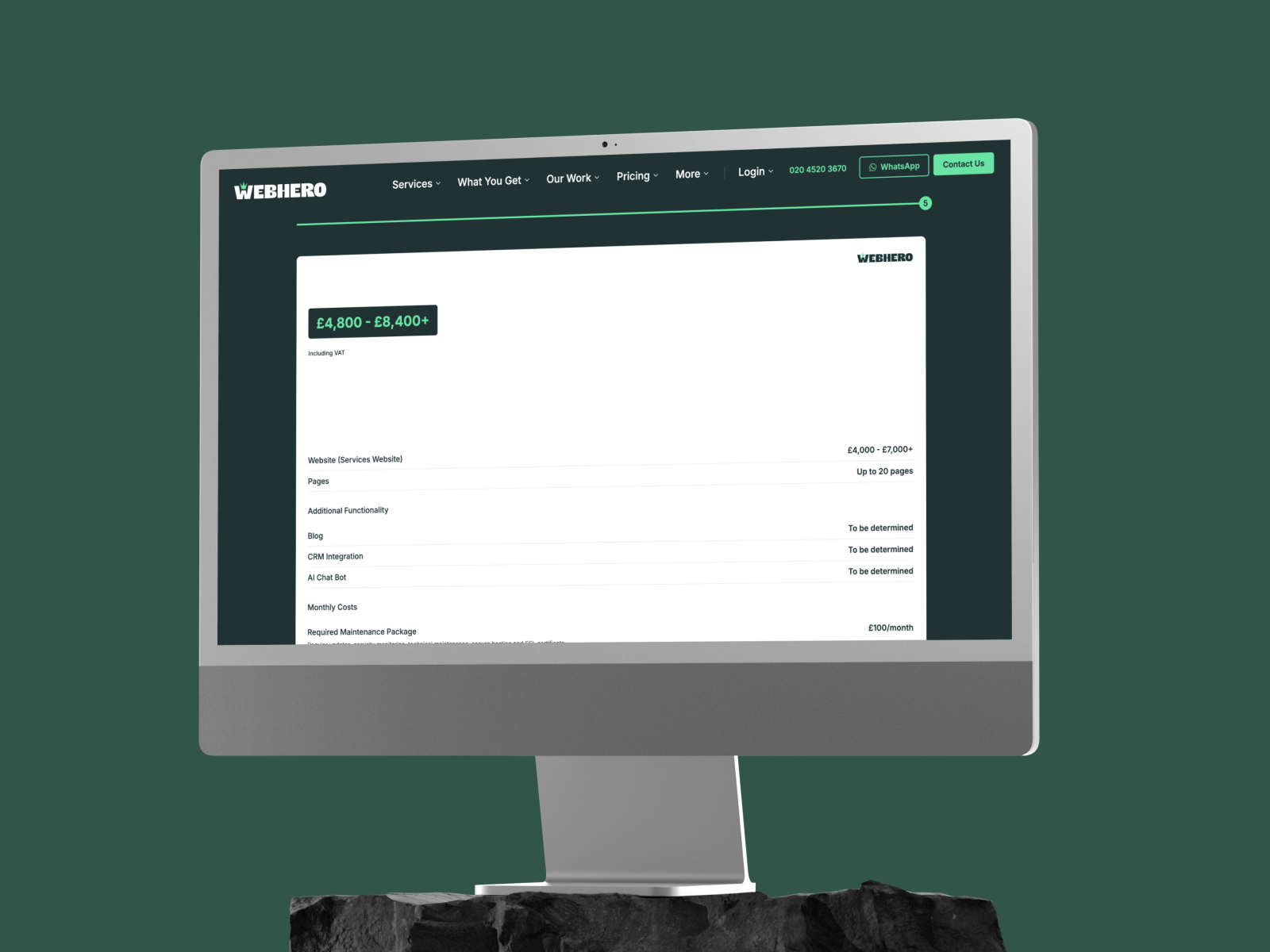Conditional Pricing Calculator, we believe strongly there's nothing wrong with being transparent with indicating pricing.