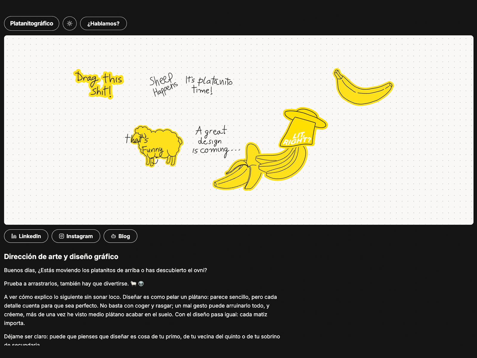 Interactive Hero – Draggable Stickers