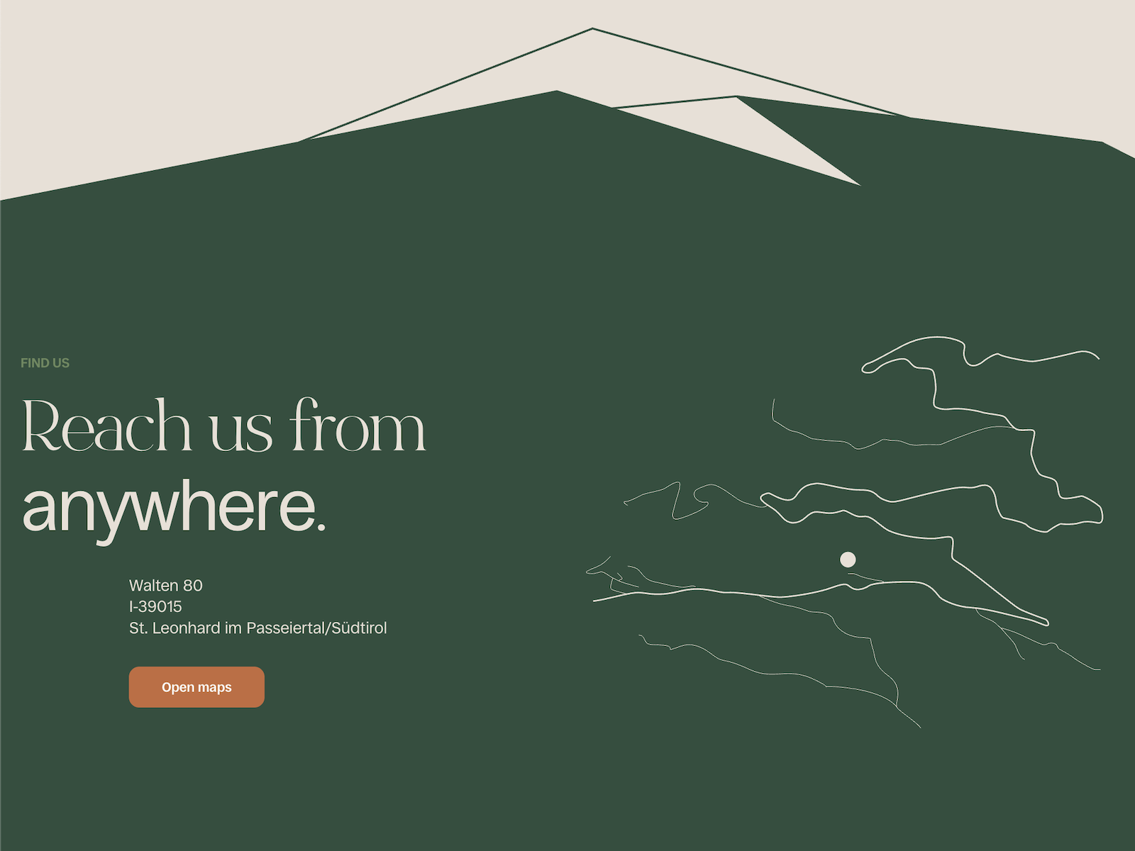 Contact Page with Illustrated Map