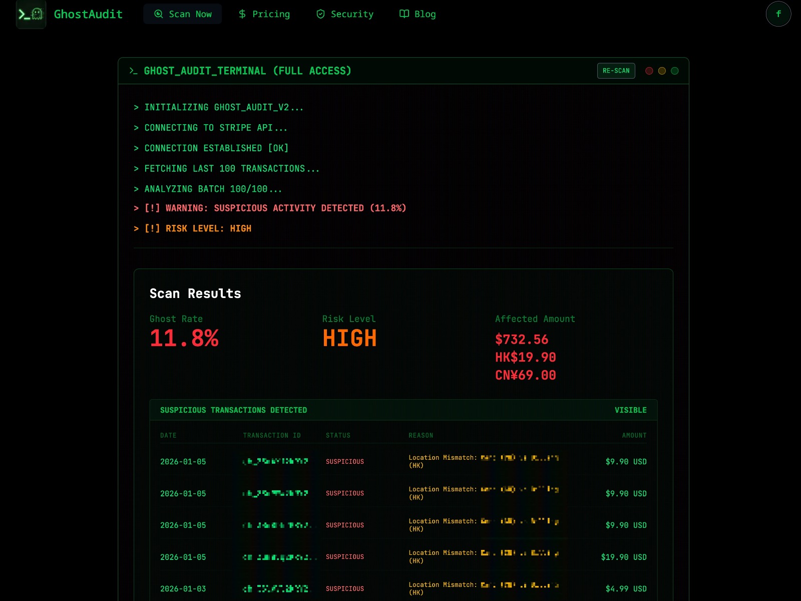 Run a Stripe Radar audit with GhostAudit