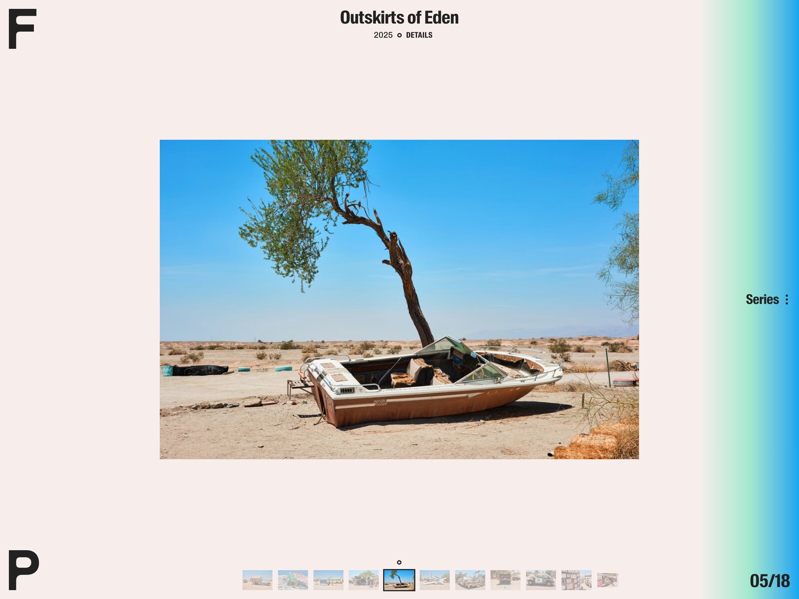 Serie Gallery with interactive thumbnails and image zoom