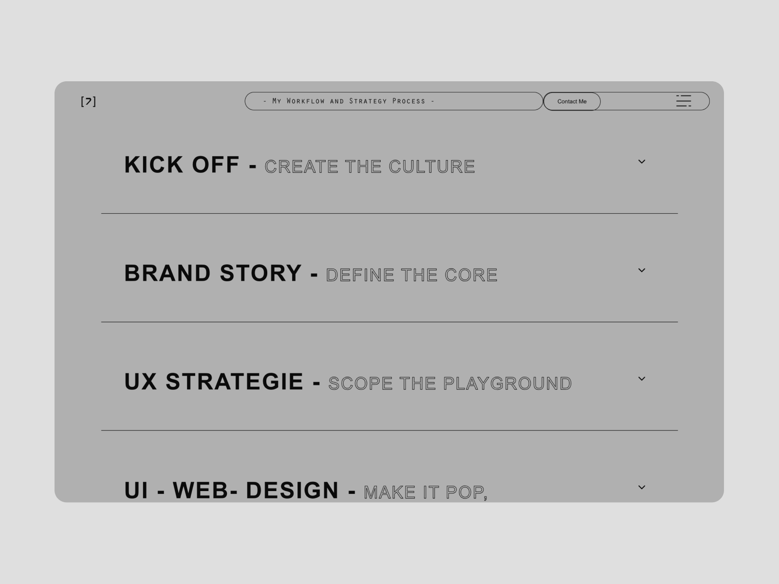 SERVICES - Subpages and Accordion Selection
