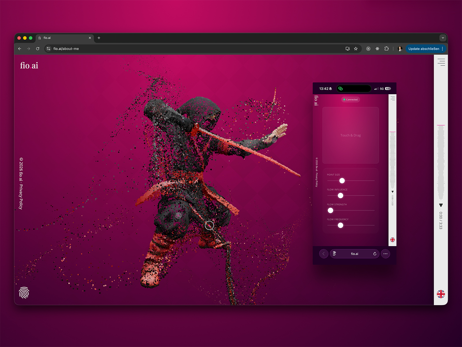 Scan the QR code with your phone to connect...