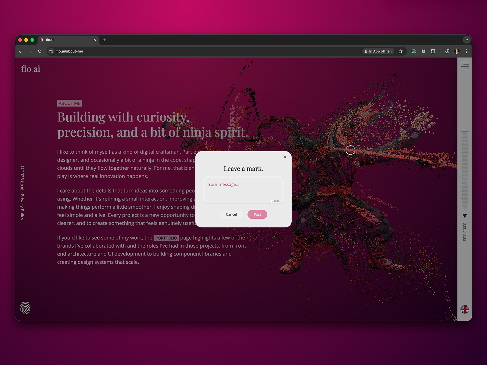 Click the flashing red dots to read notes left by others or create and leave your own directly on the 3d objects.