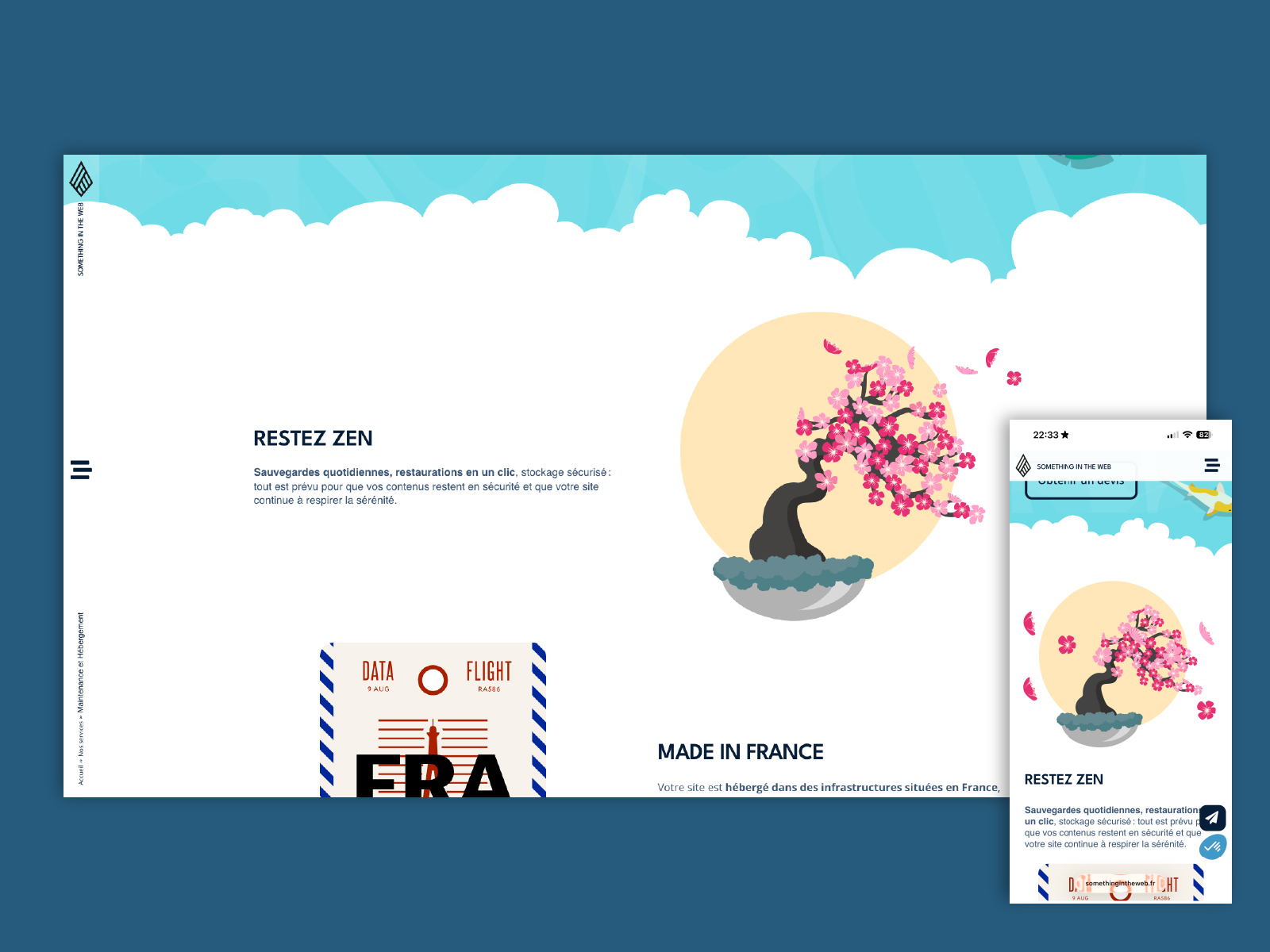 Cherry blossom tree animation on scroll