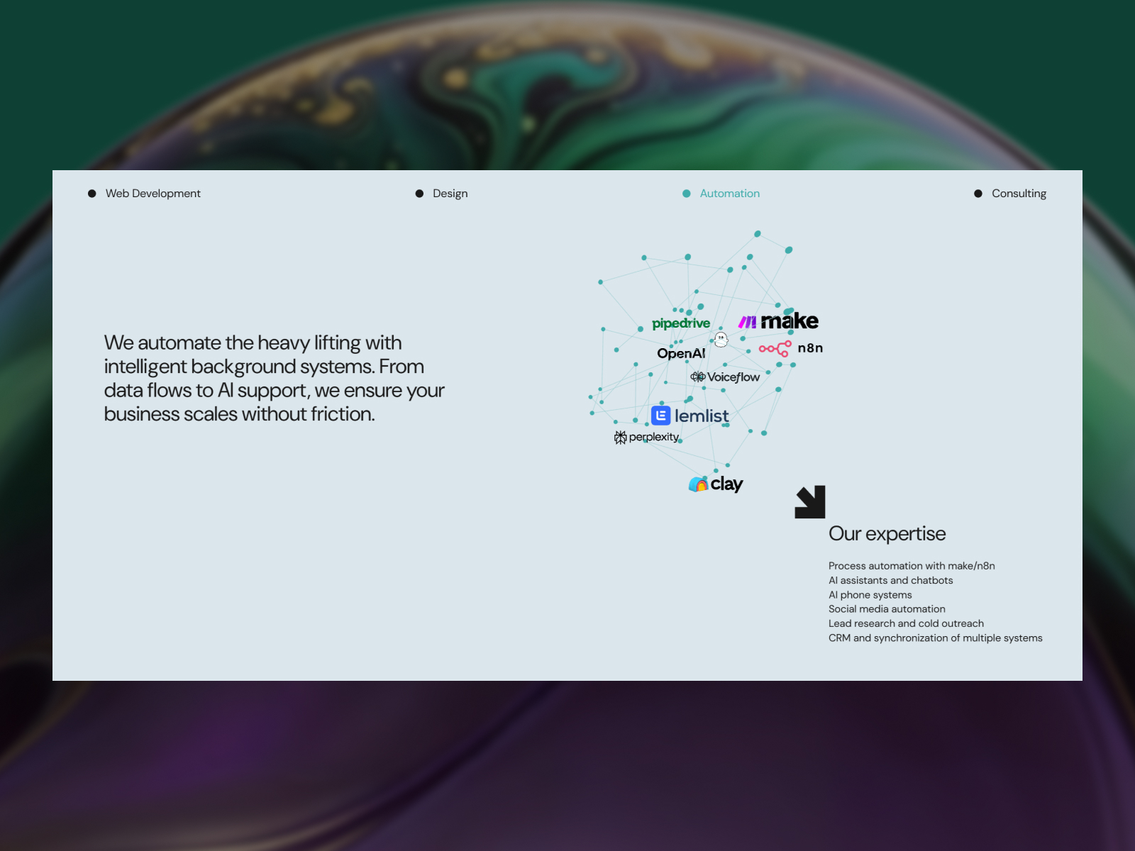 Interactive services map