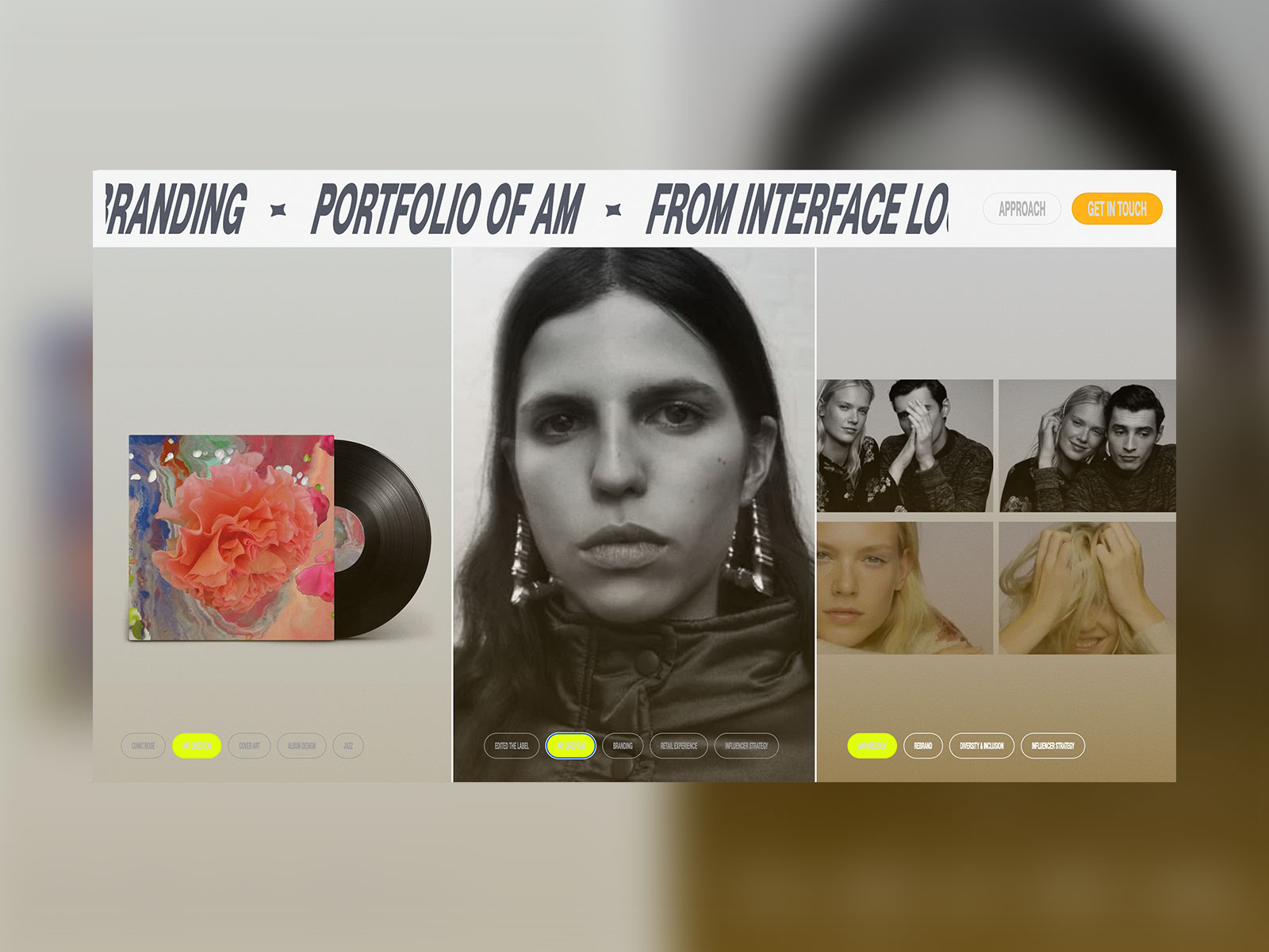 Desktop Home Slider with active Filter