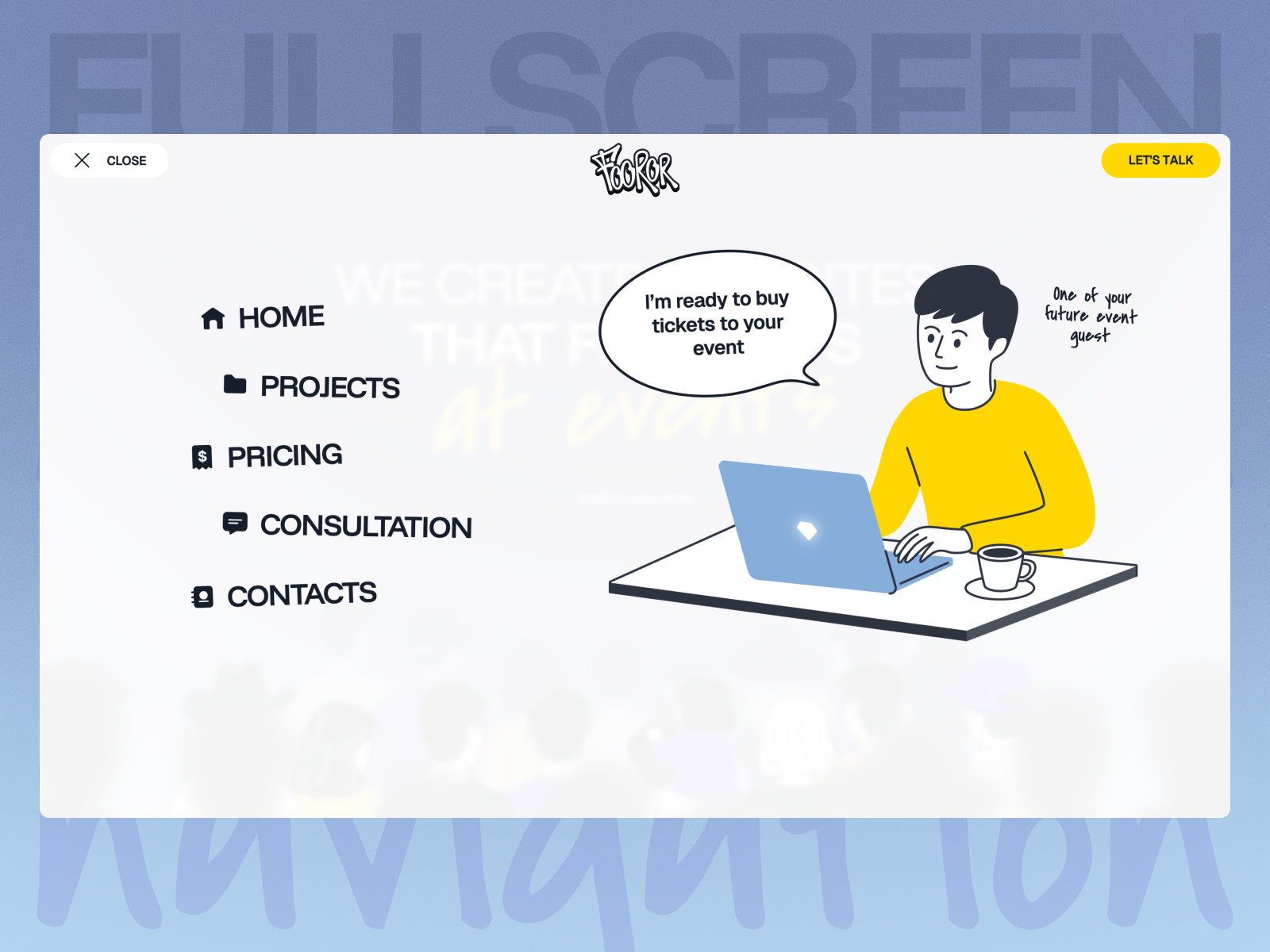 Interactive Full Screen Navigation