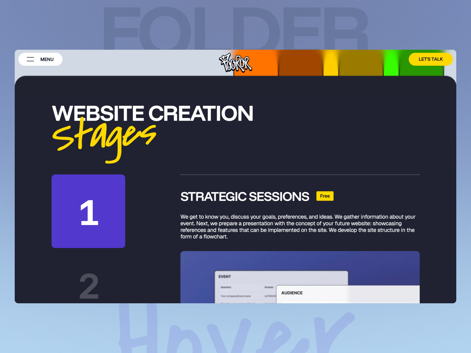 Project Steps Scrolling