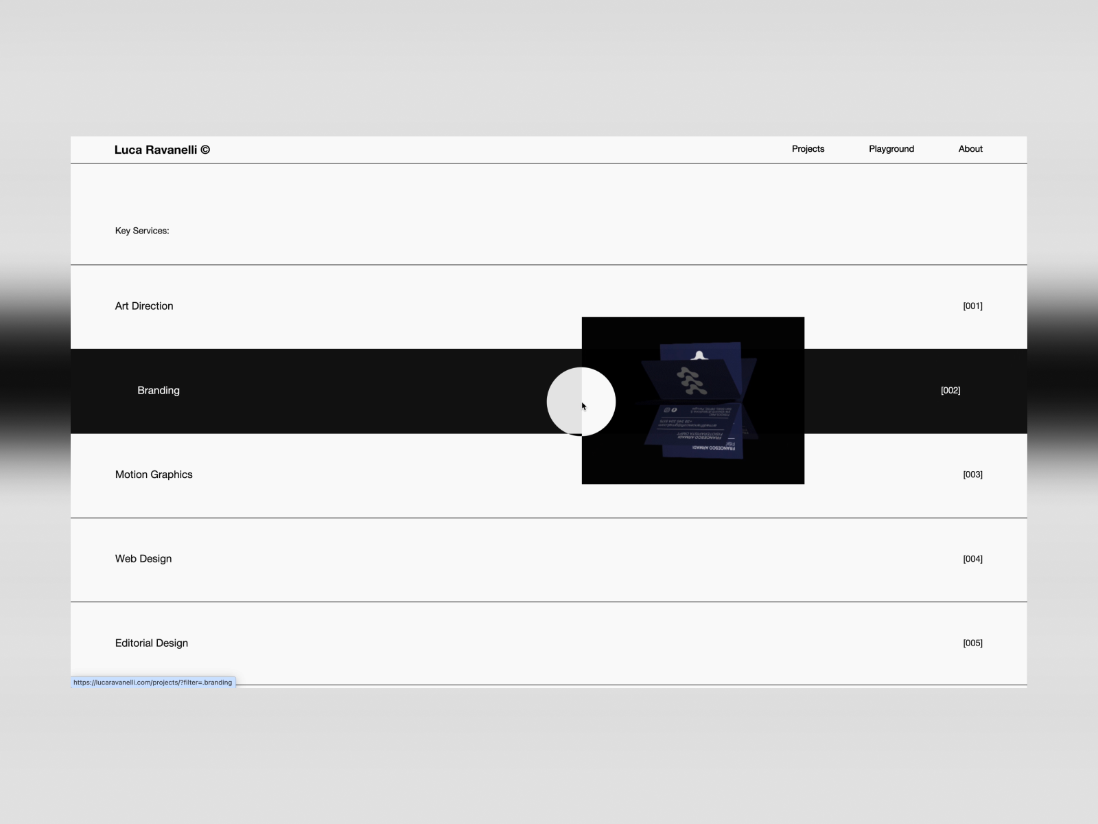 Services Mouse Interaction