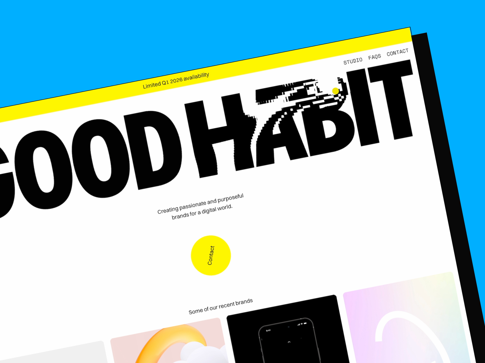 Interactive Digital Header Text