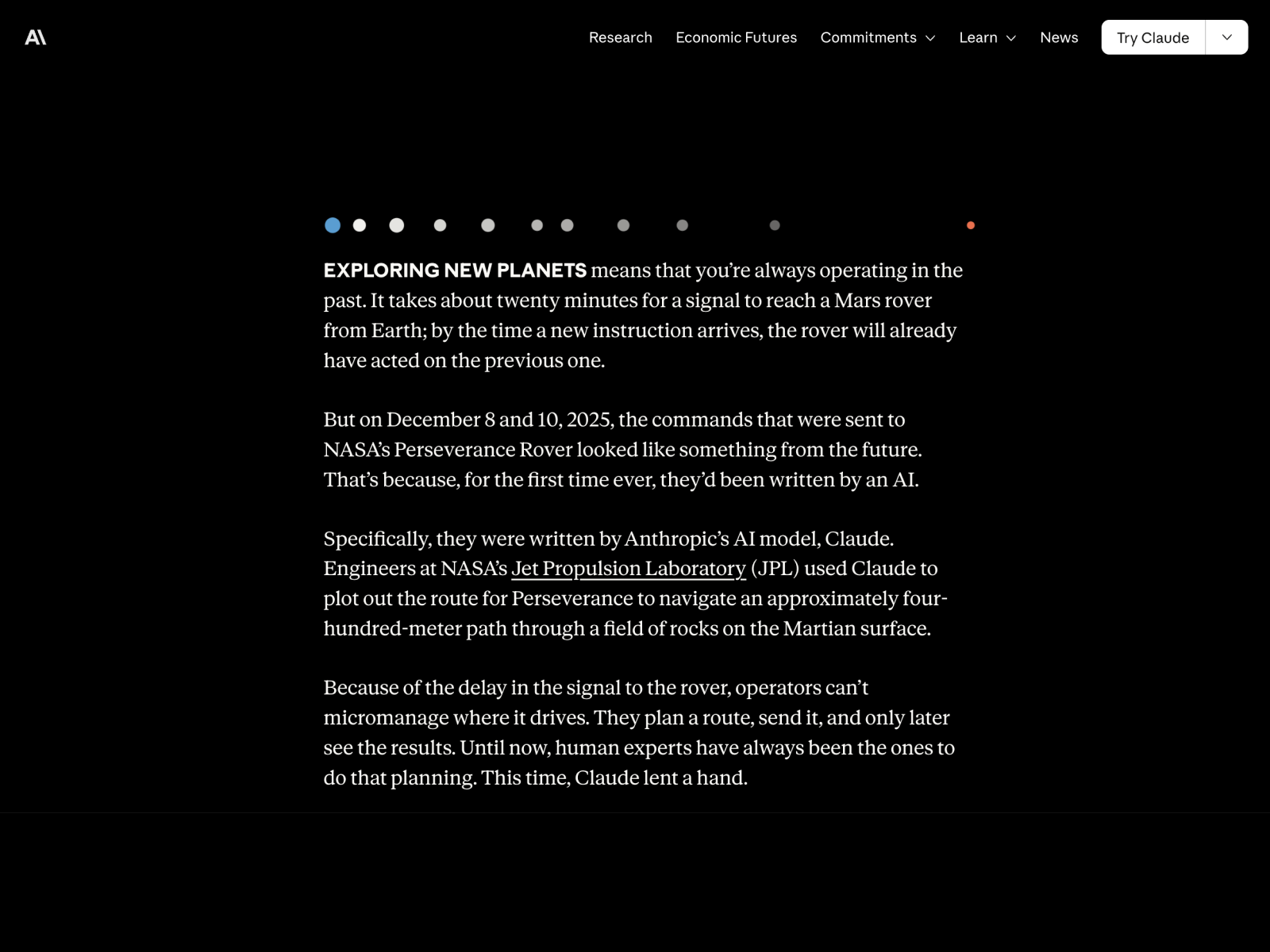 Earth to Mars animation