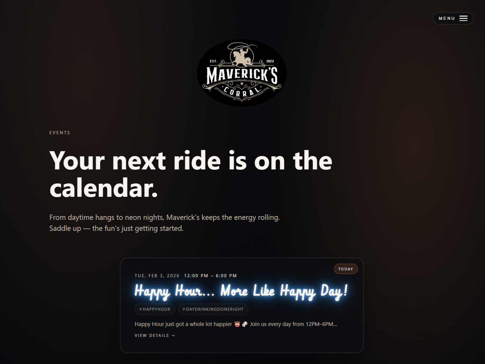 Western Neon Light Events