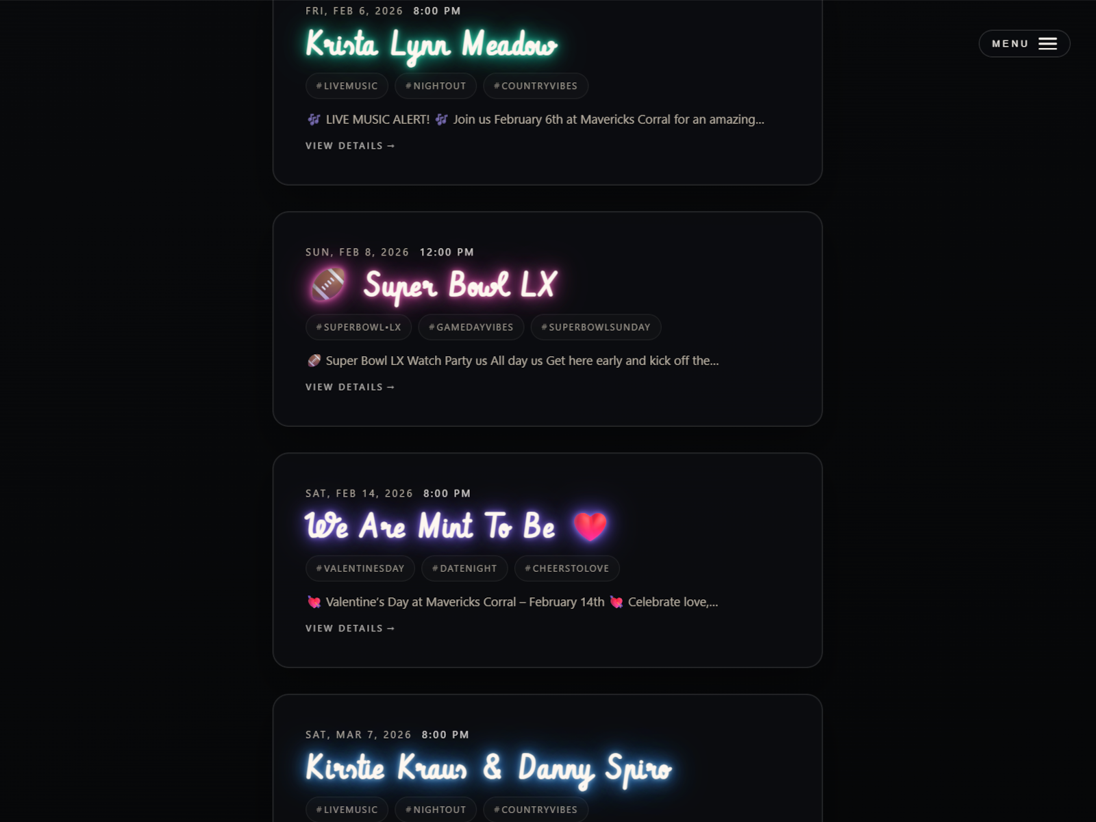 Western Neon Light Events