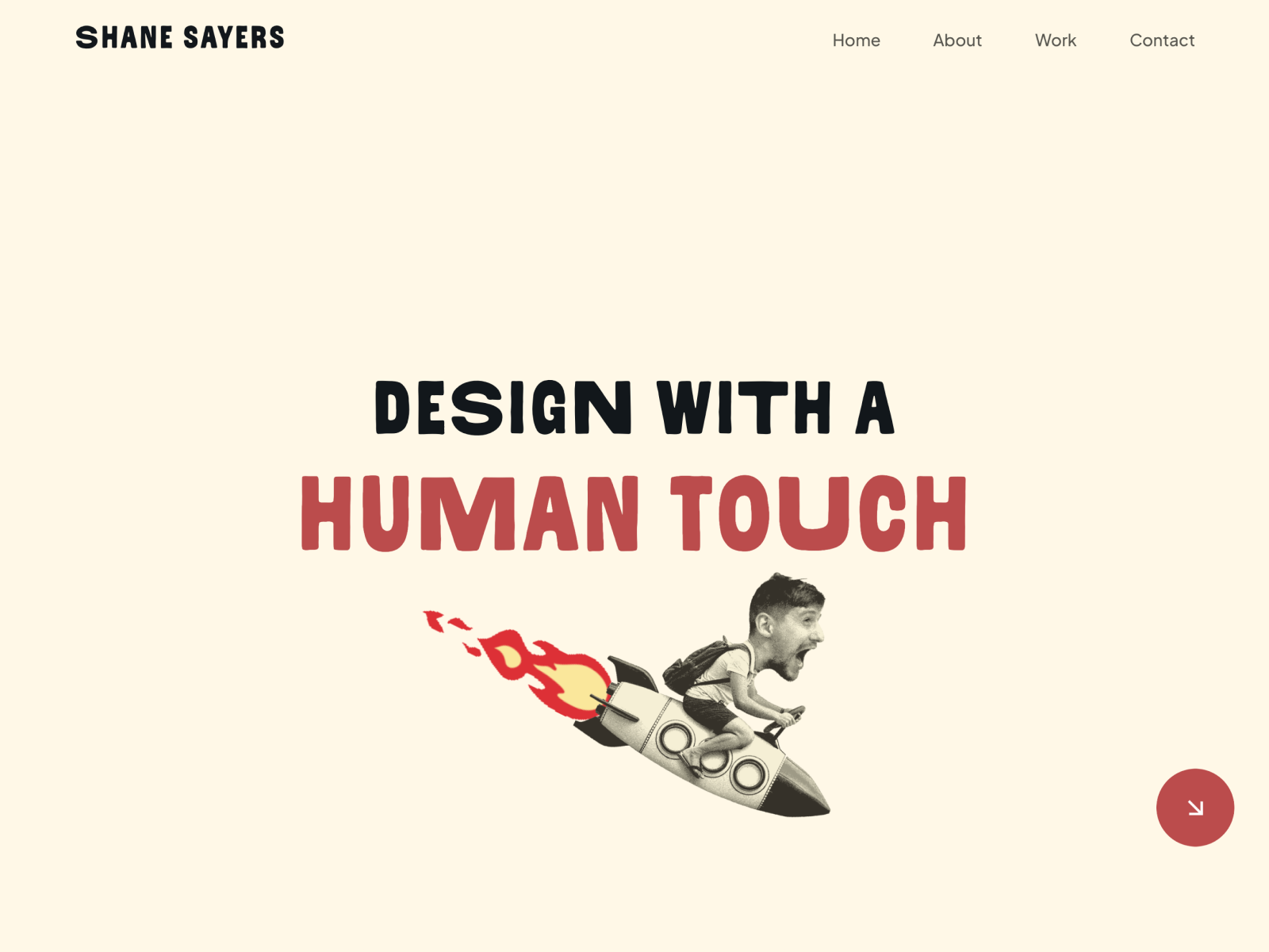 Hero animation - Shane on Flying rocket