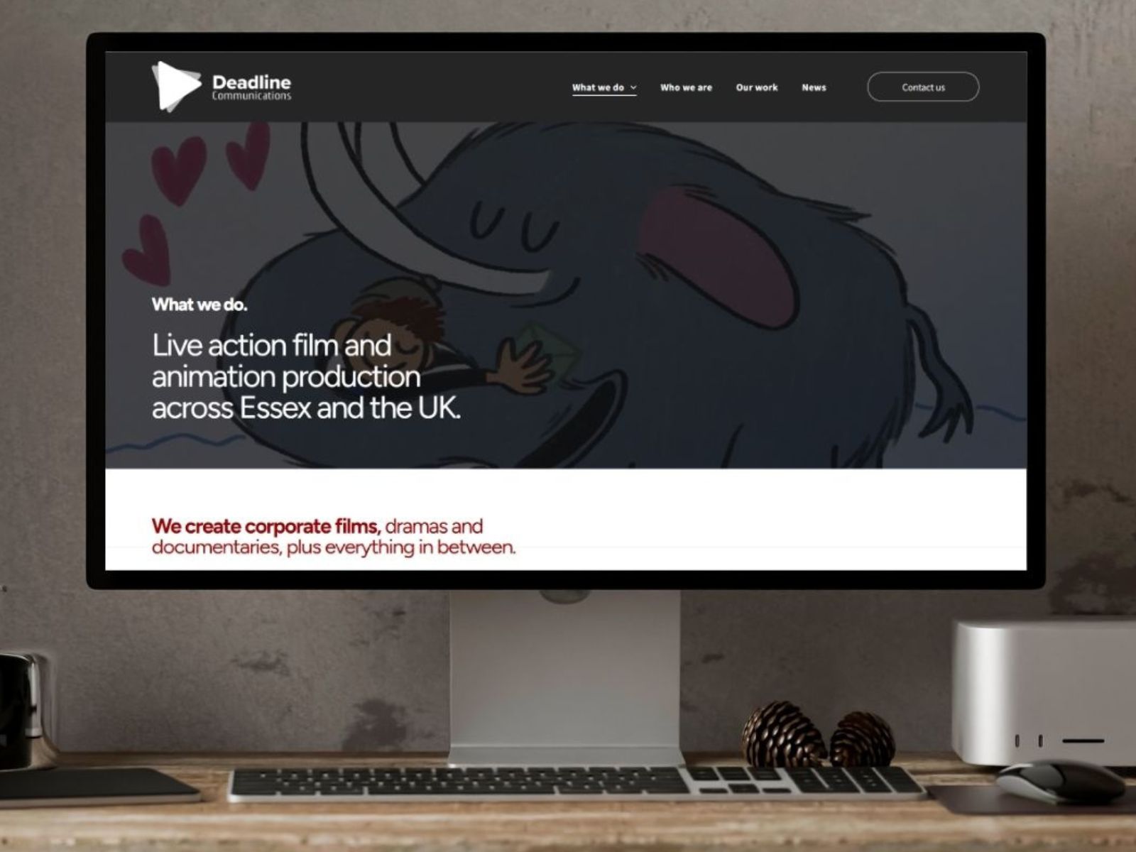 The “What we do” split into two clear pillars