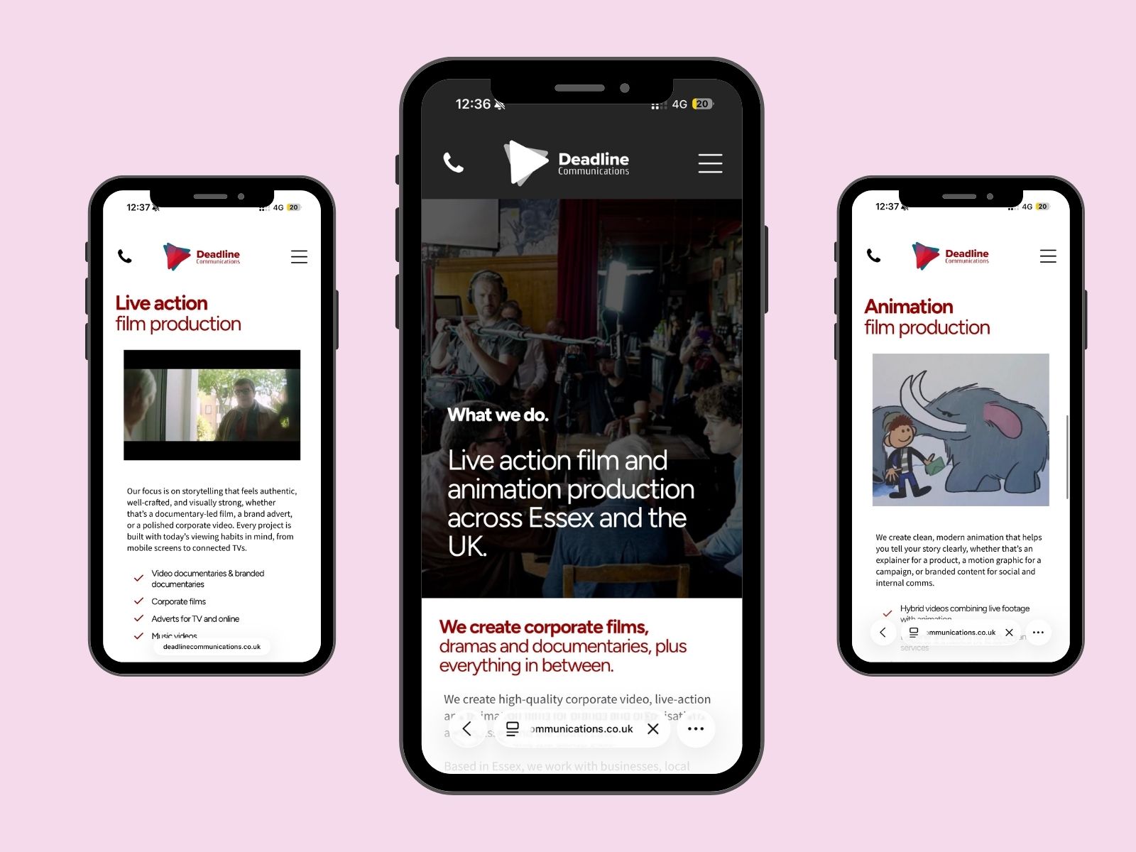 The “What we do” split into two clear pillars