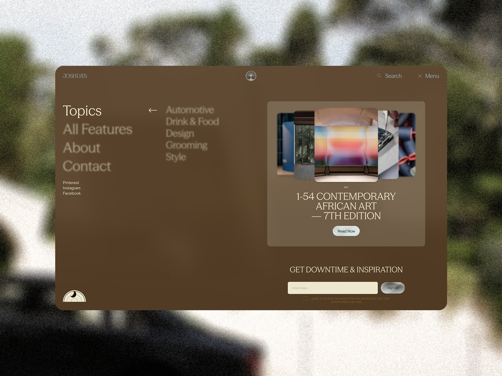 Interactive Mega Menu