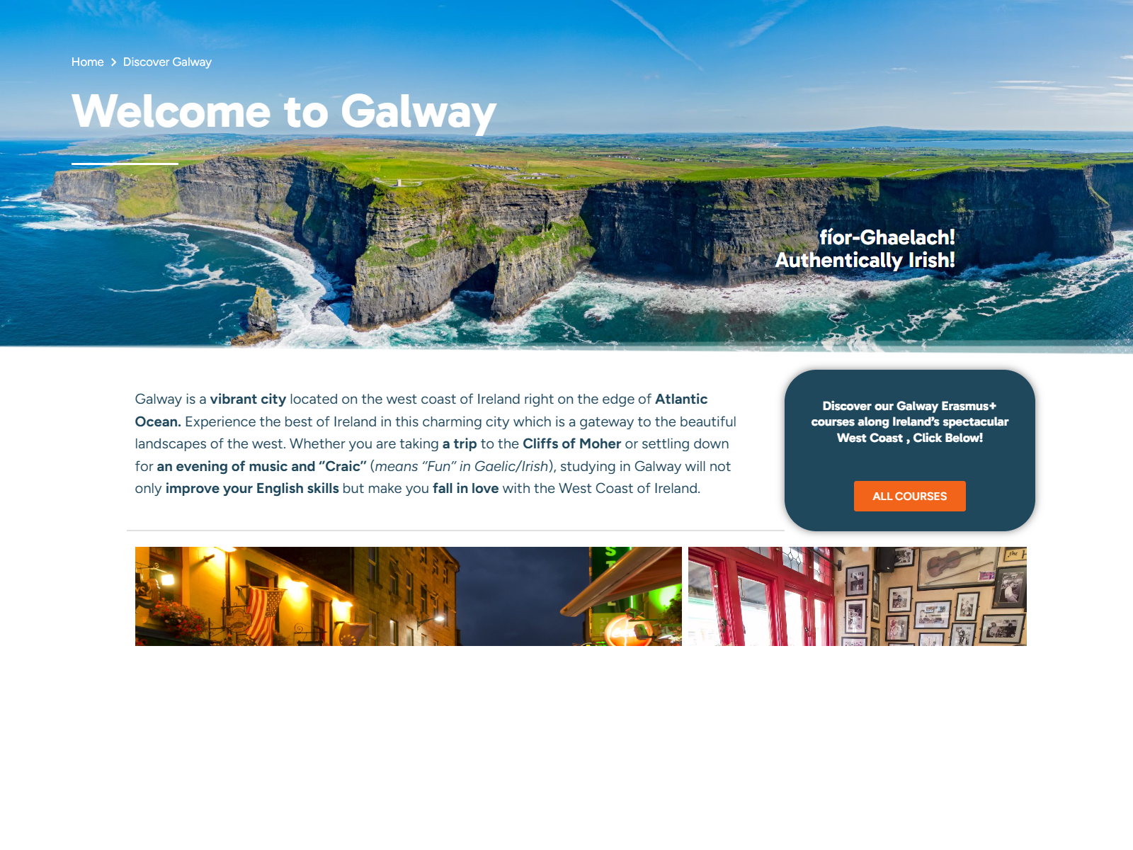 Discover Galway Page