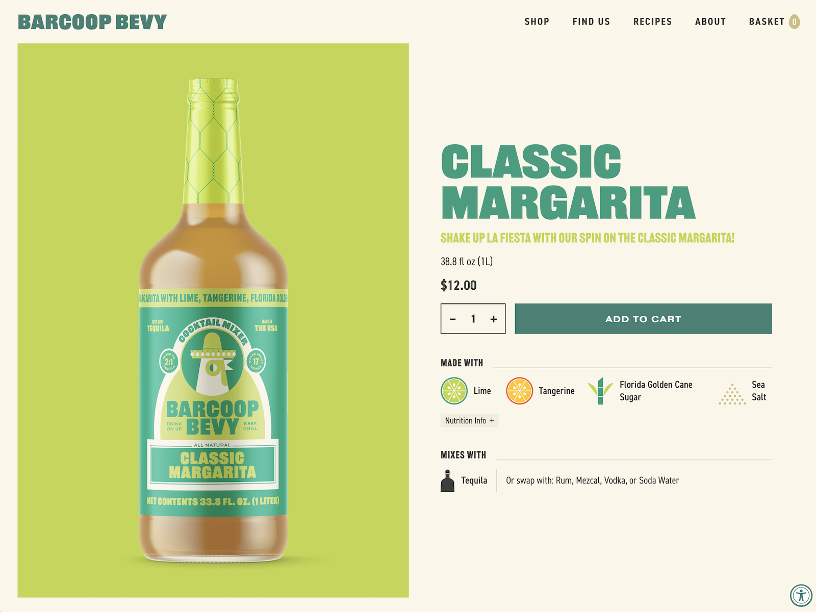 Bold colorful product page