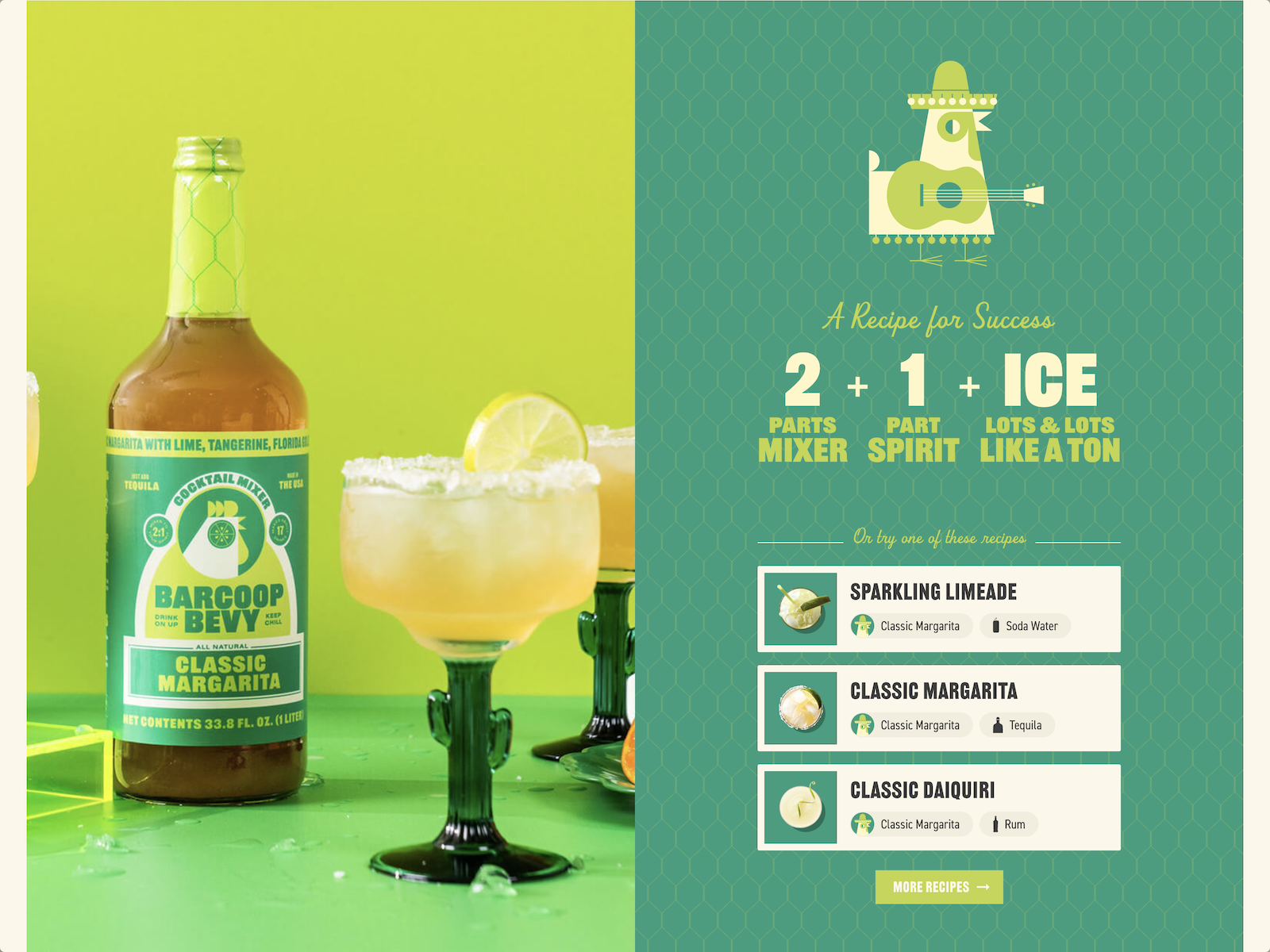 Bold colorful product page