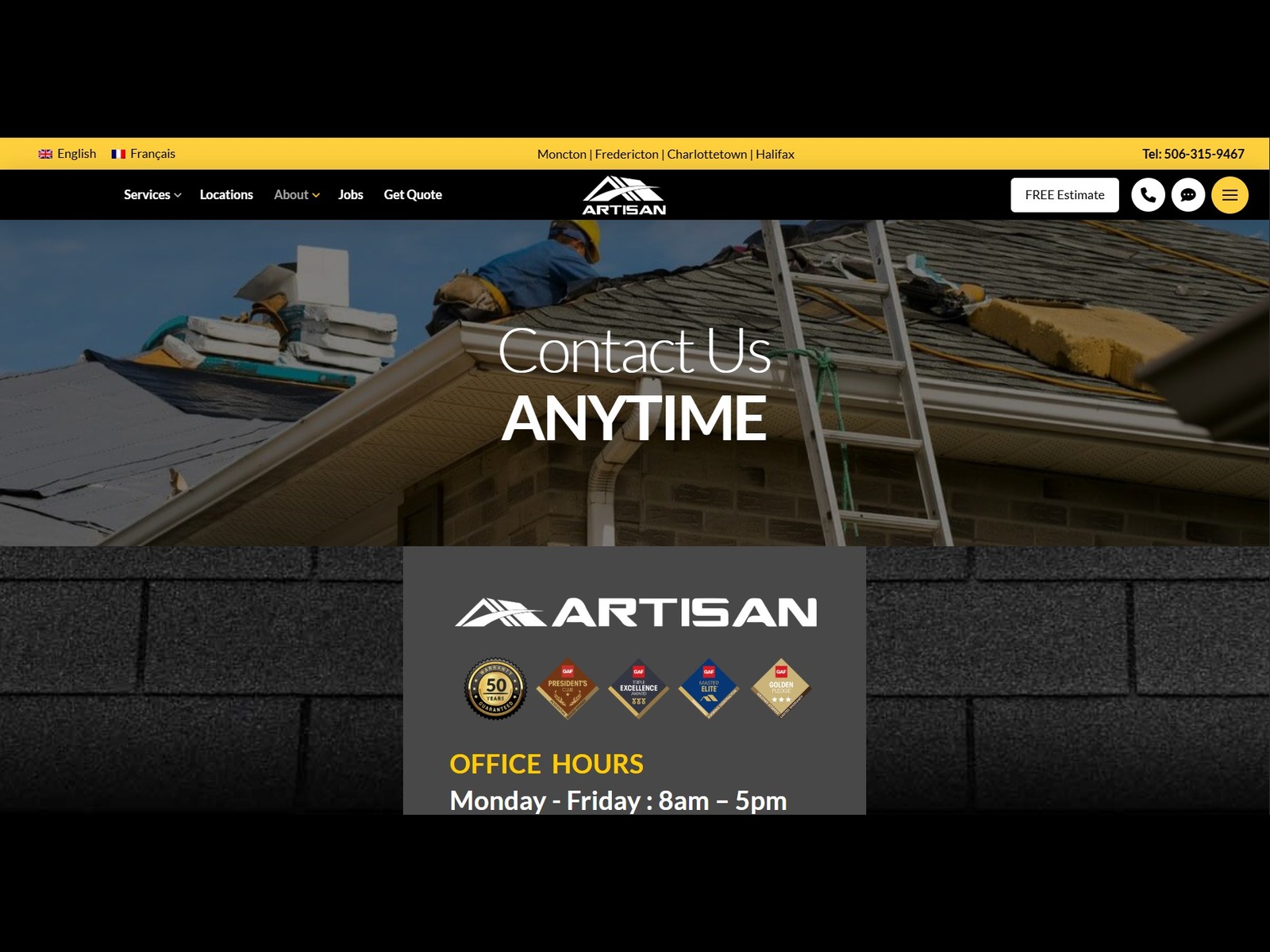 Contact Artisan Roofing