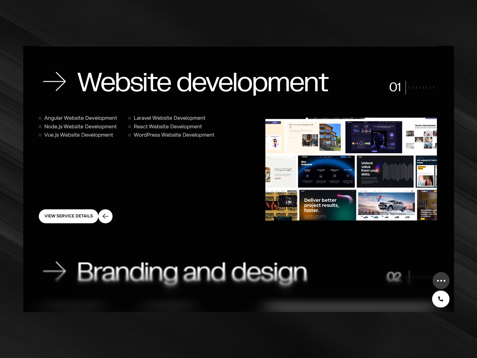 Service detail section