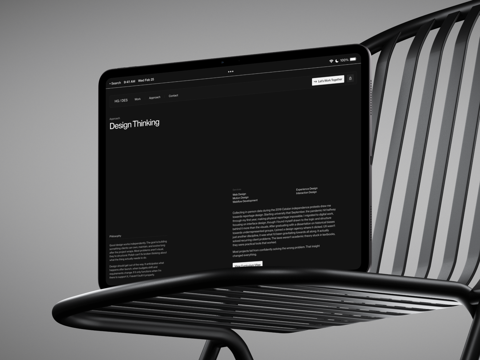 HG/DES Portfolio — Approach