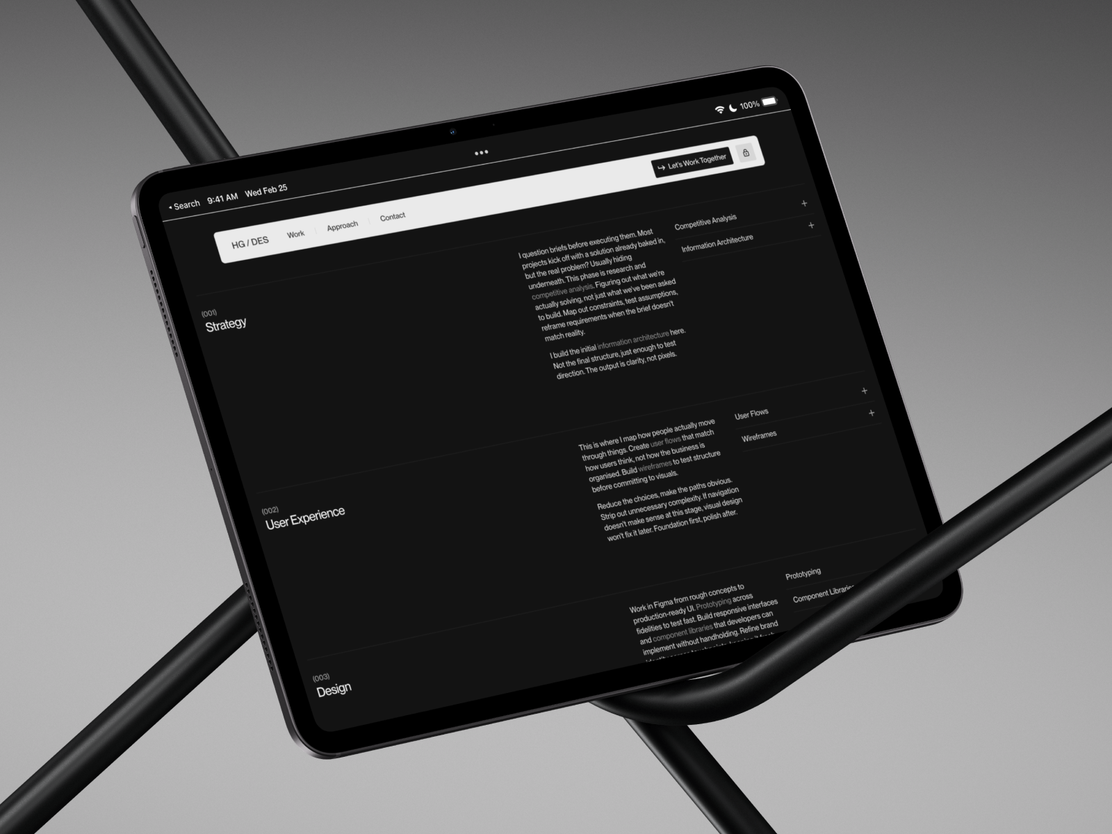 HG/DES Portfolio — Approach