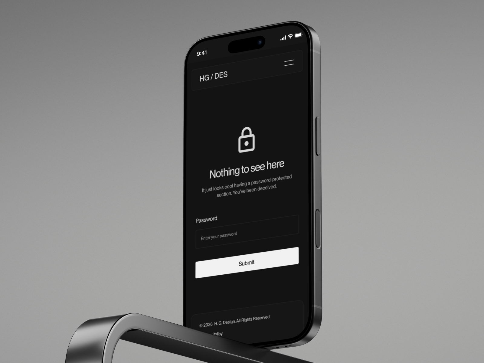 HG/DES Portfolio — Password