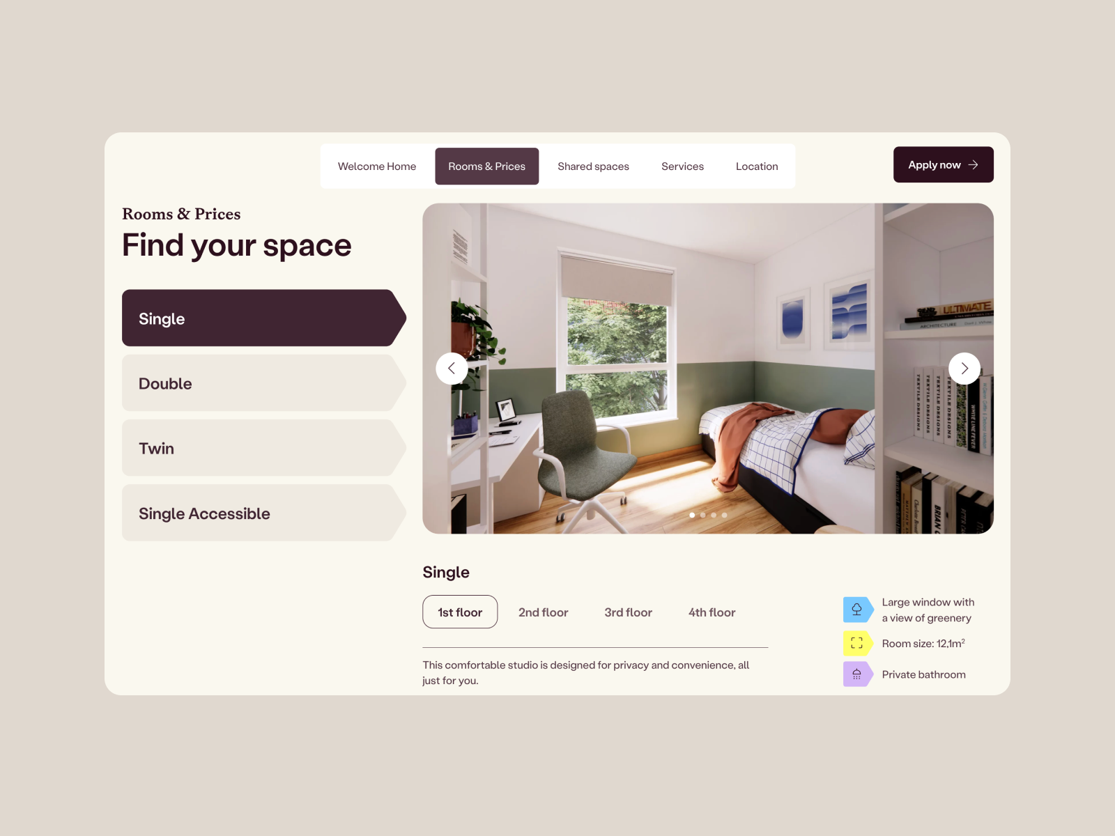 Rooms & Prices Home of Students