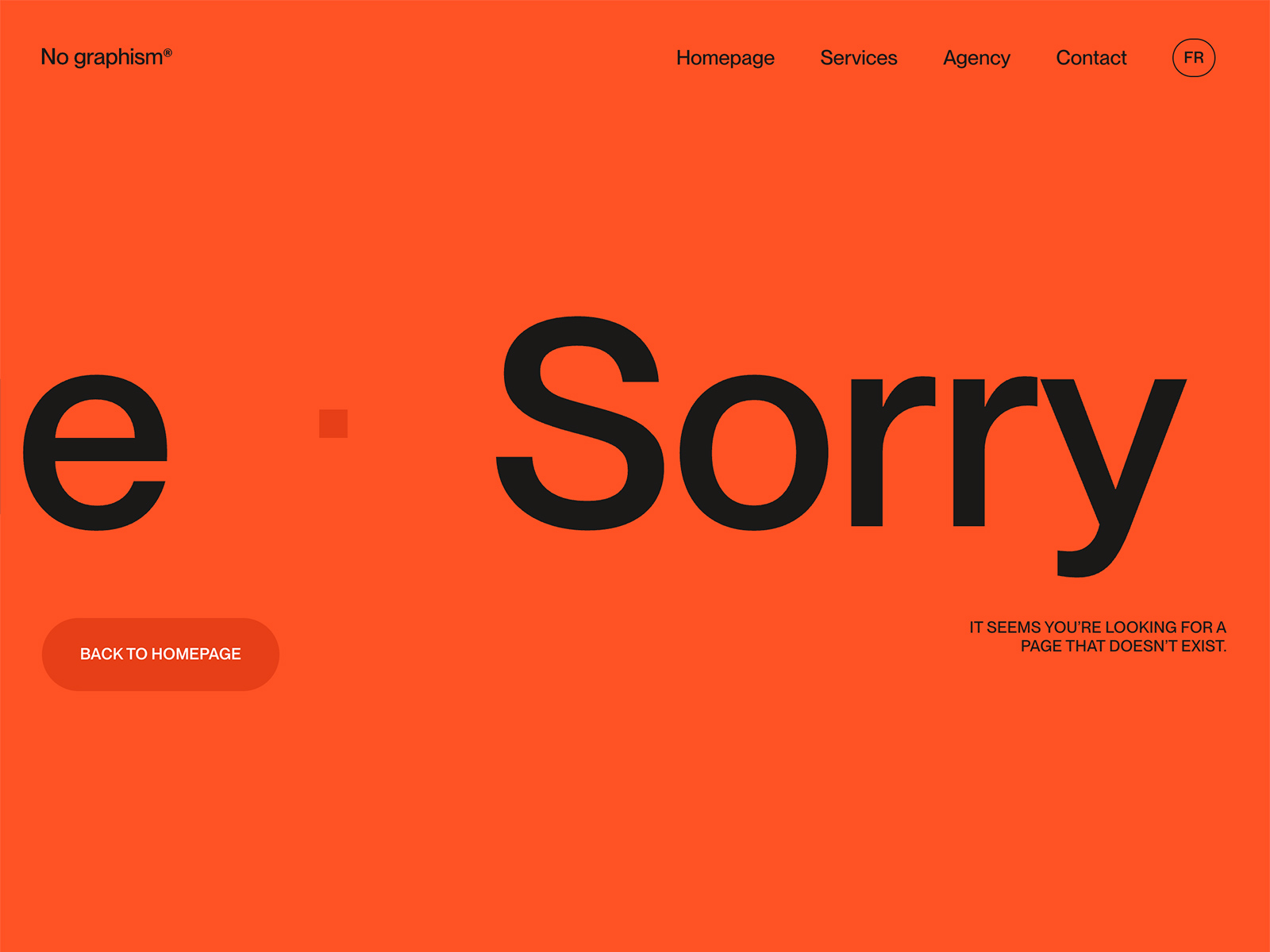 Infinite horizontal text animation displaying 404 error messages