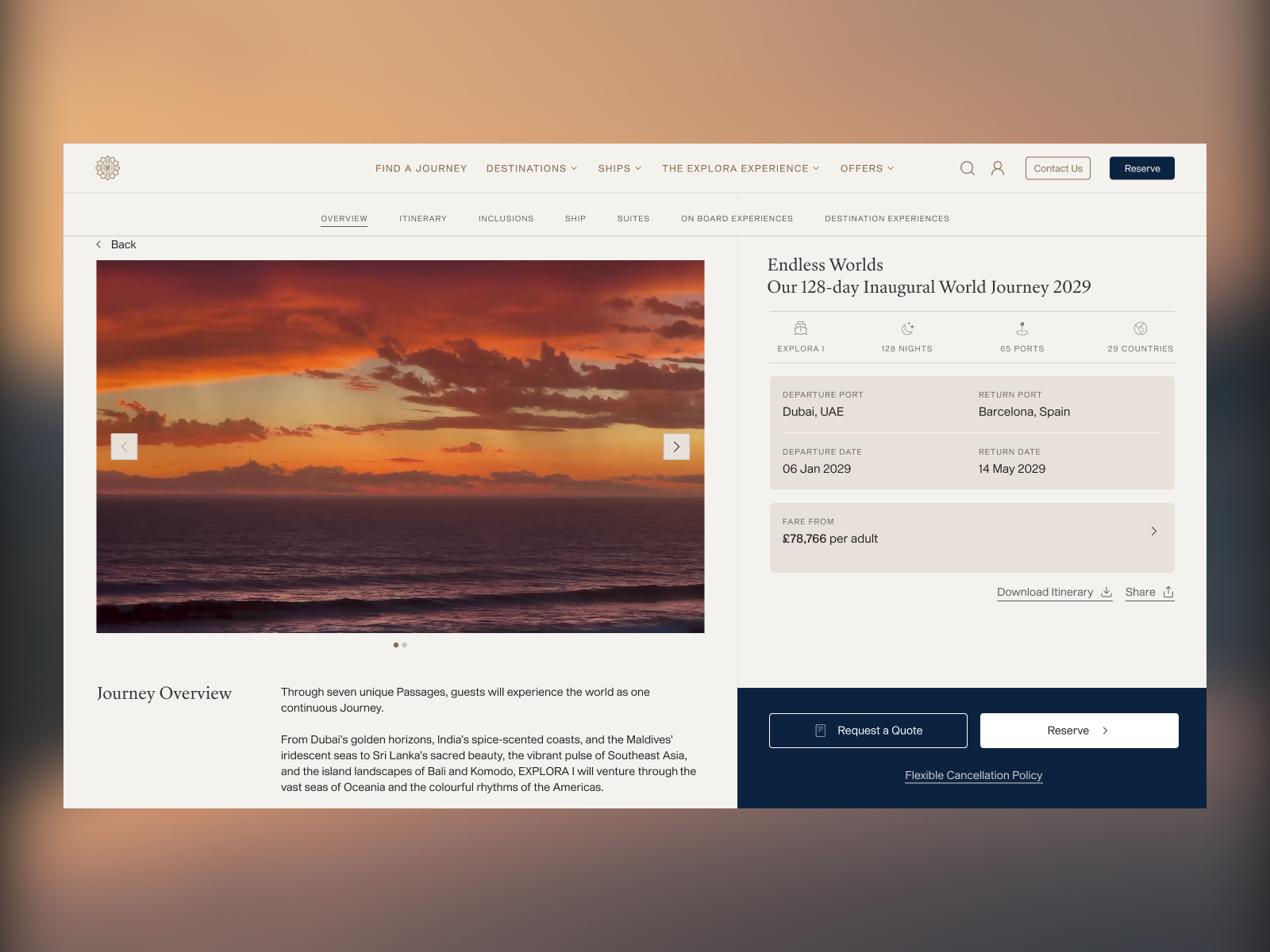 Journey Description Page