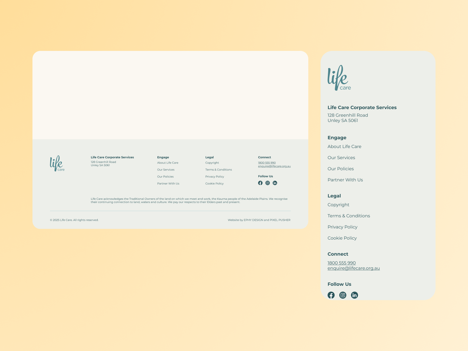Footer design