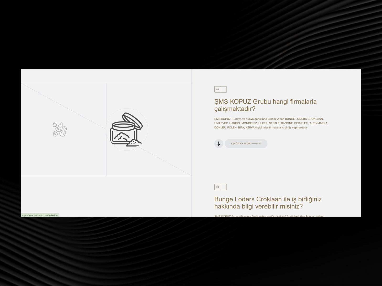 A scroll-driven content section where visuals...