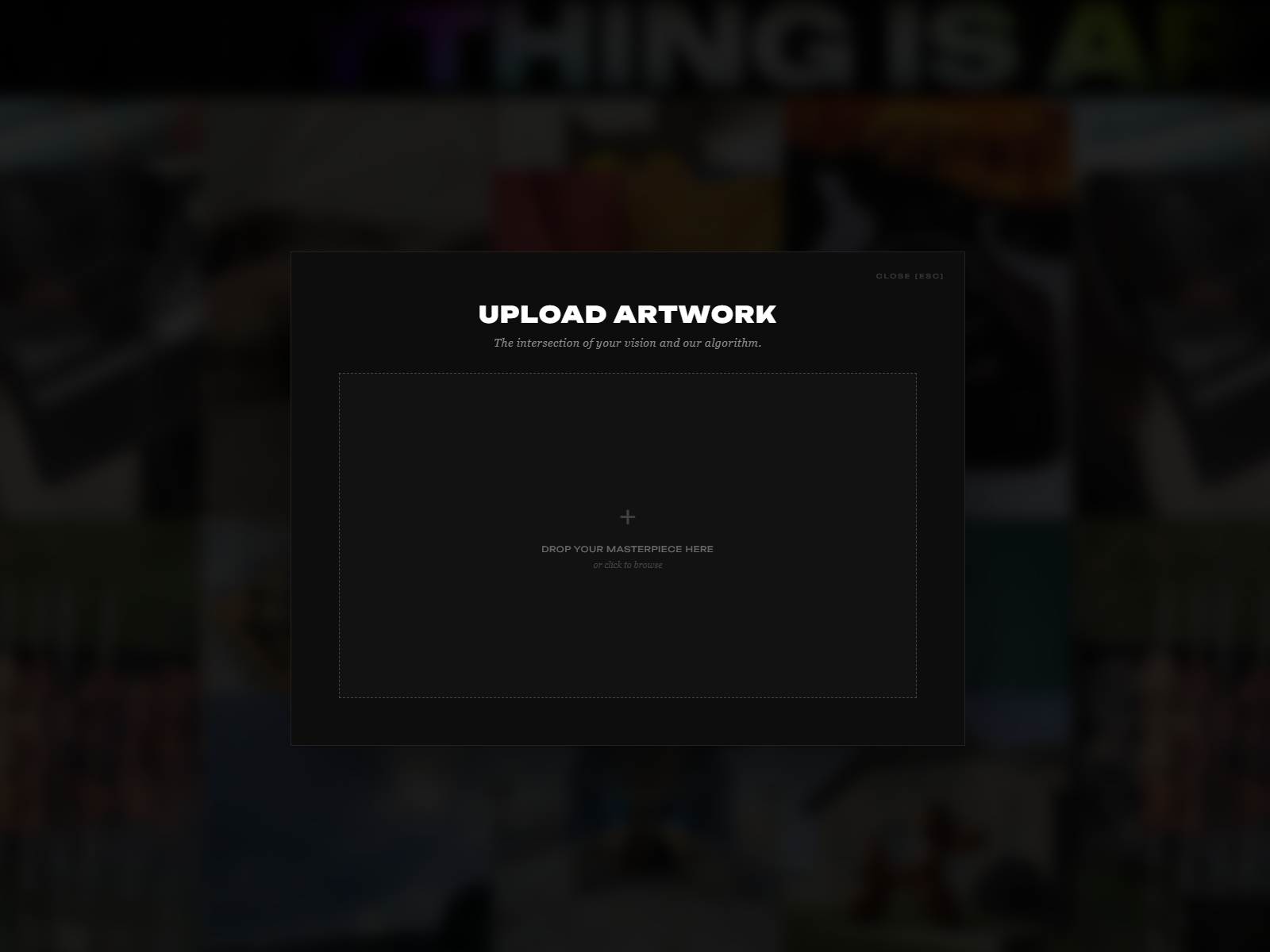 Upload artwork