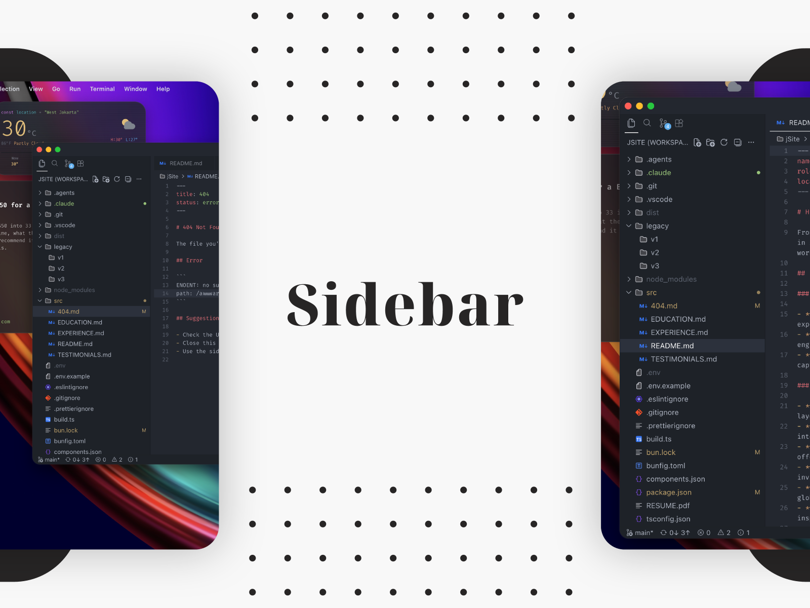 jSite - Sidebar
