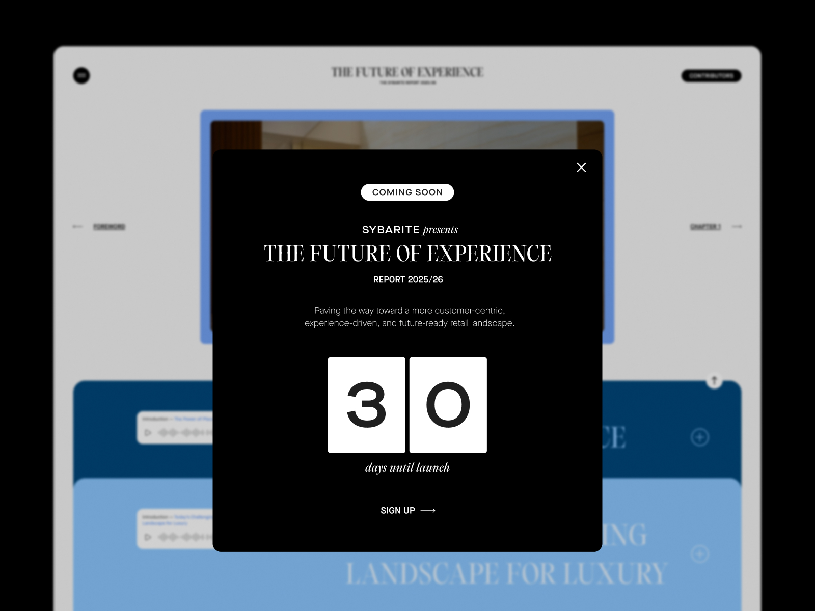 Sign-Up and Unlock the Future of Experience