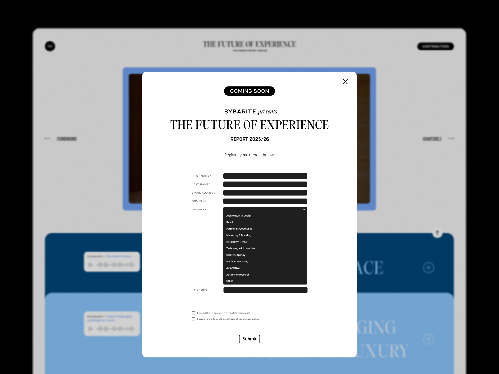 Sign-Up and Unlock the Future of Experience