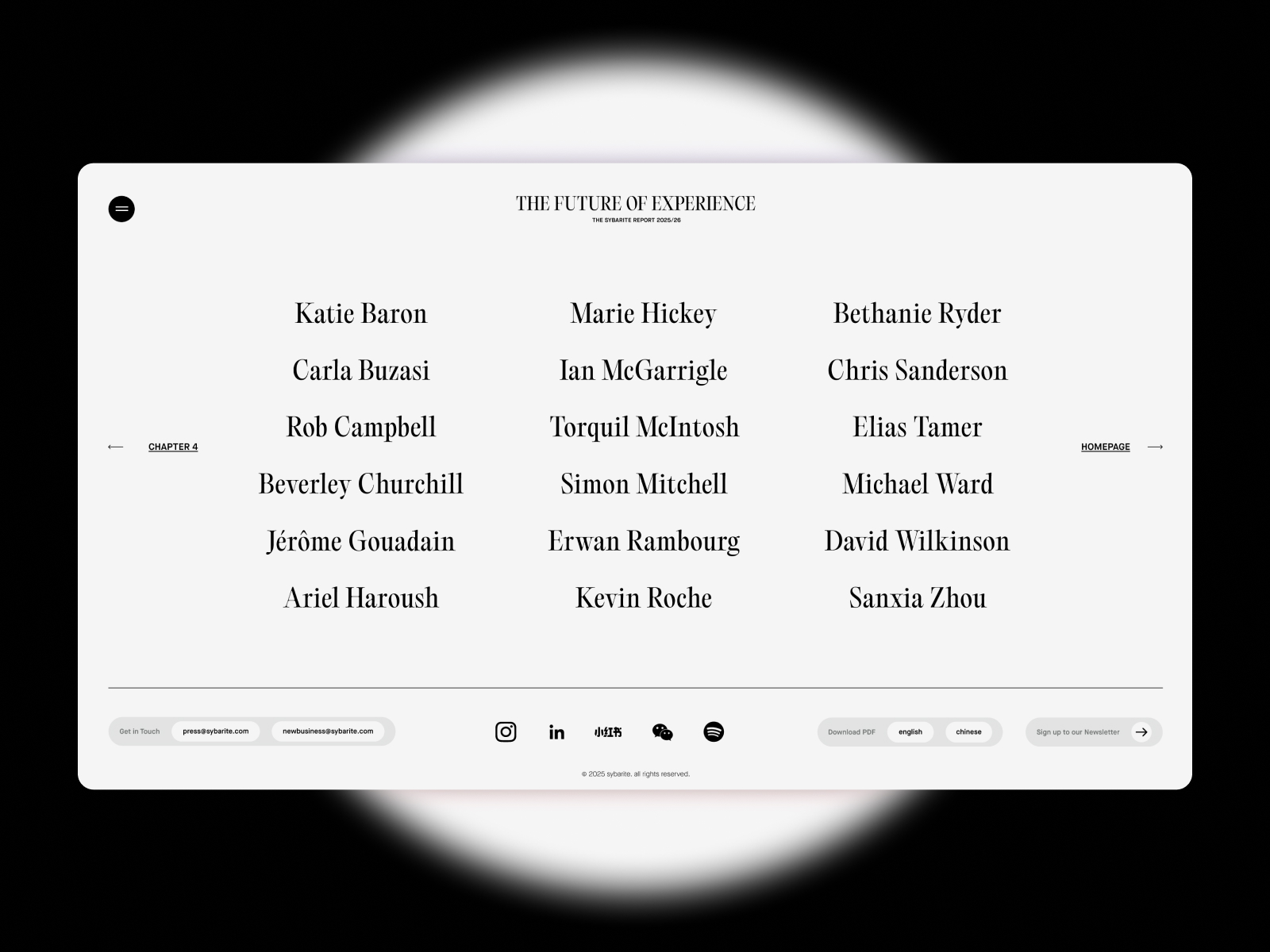 Team / Contributors Page