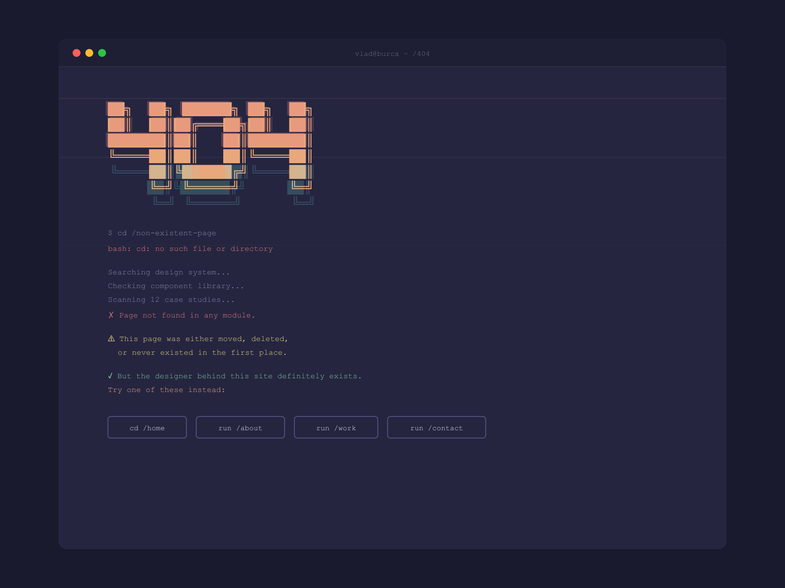 CLI-Style 404 with Glitch Effect & Animated...