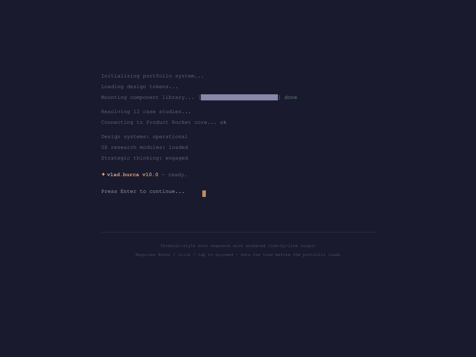 Terminal Boot Sequence with System Init...