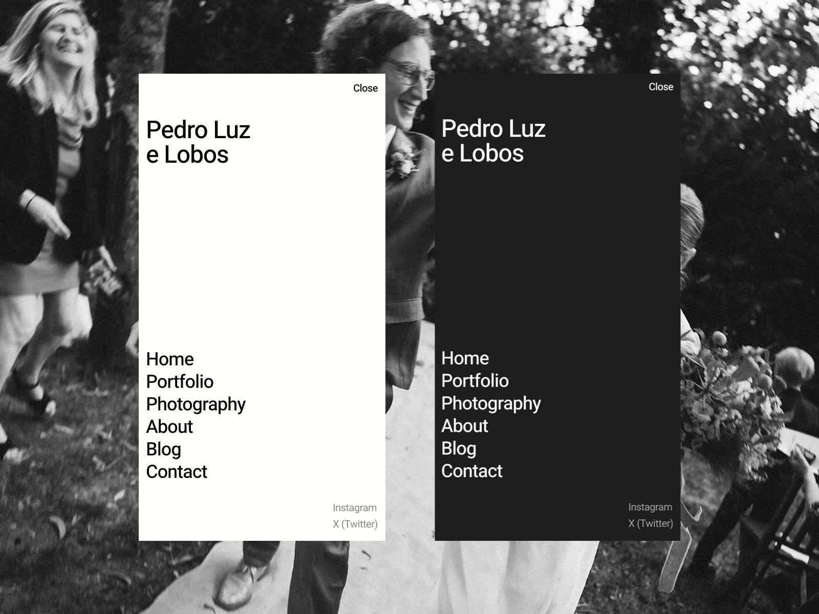 Pedro Luz e Lobos - Mobile Menu