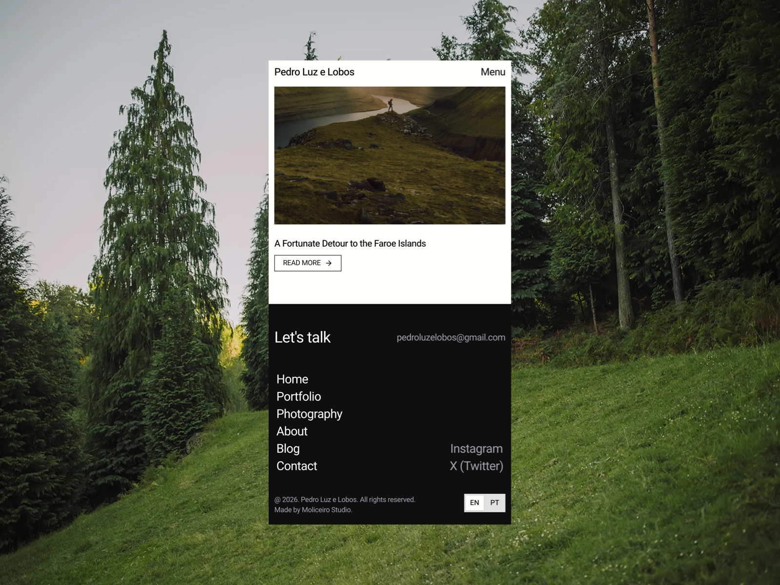 Pedro Luz e Lobos - Mobile Footer