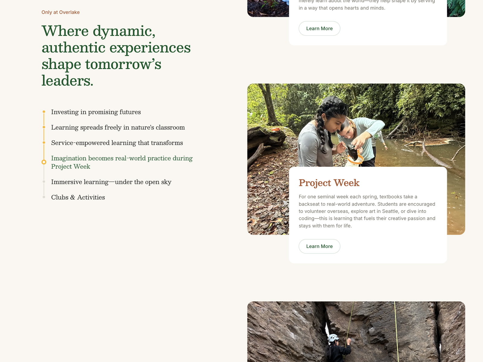 Sticky Scrolling Section