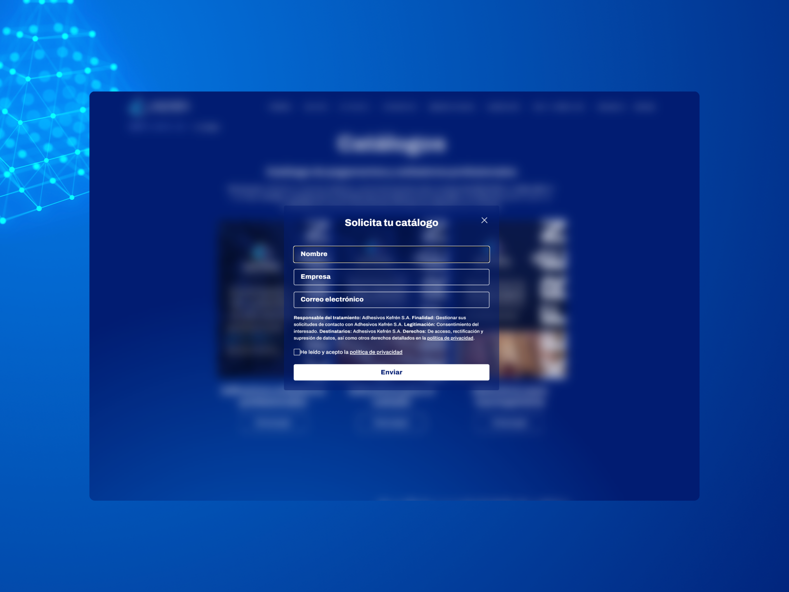 Popup Adhesivos Kefrén