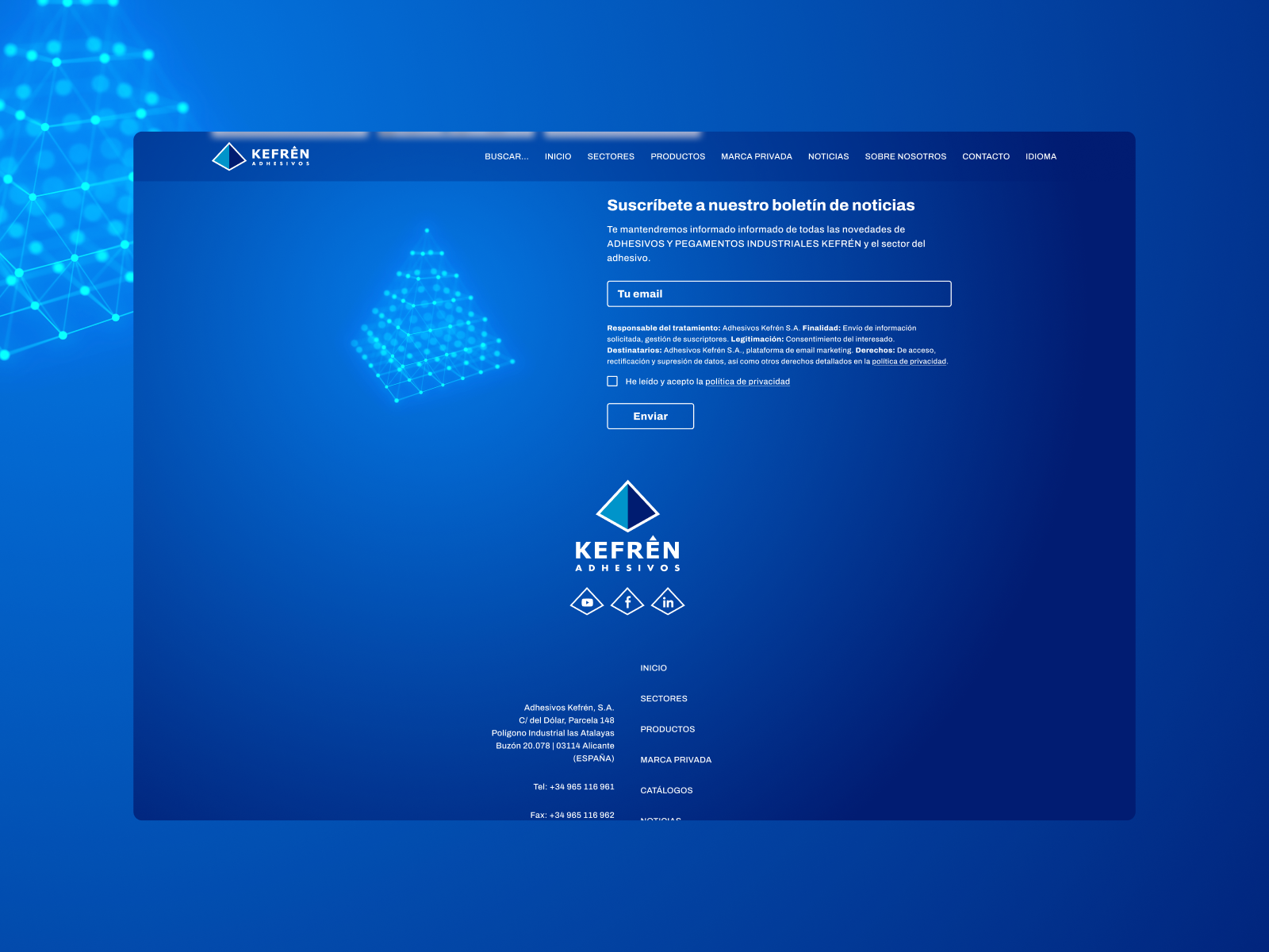 Footer Adhesivos Kefrén