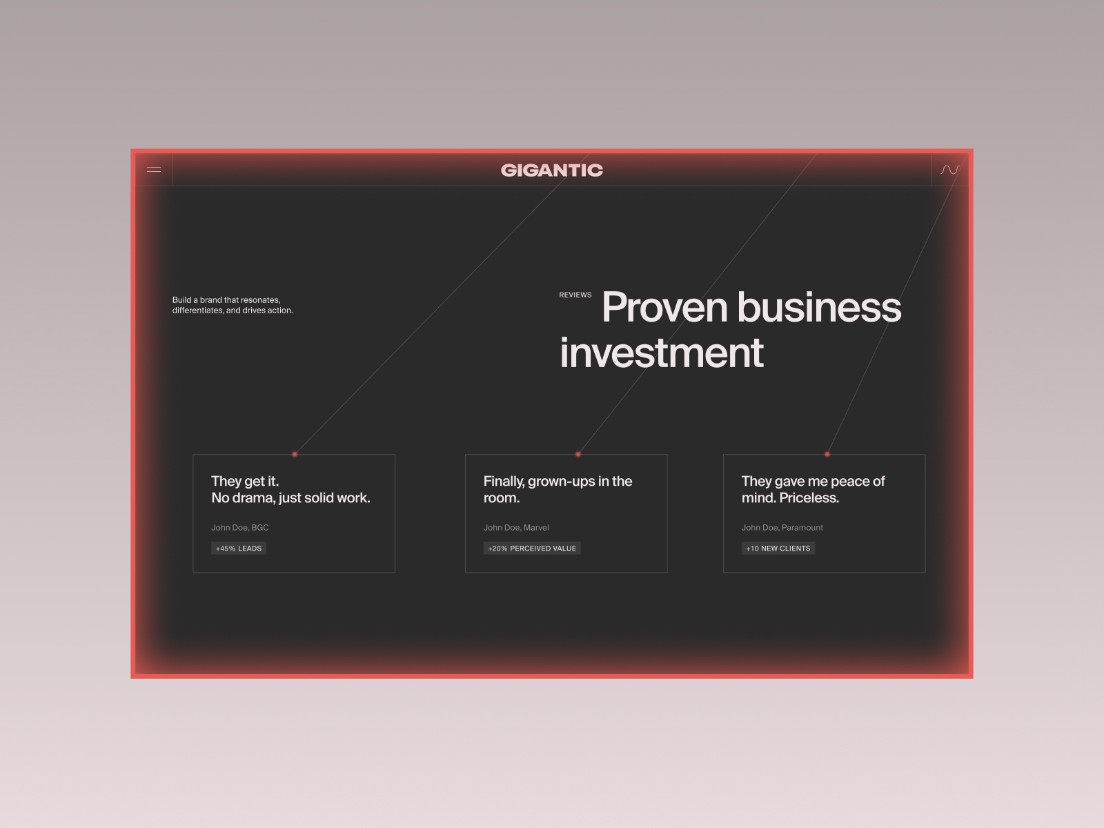 Testimonials scroll animation